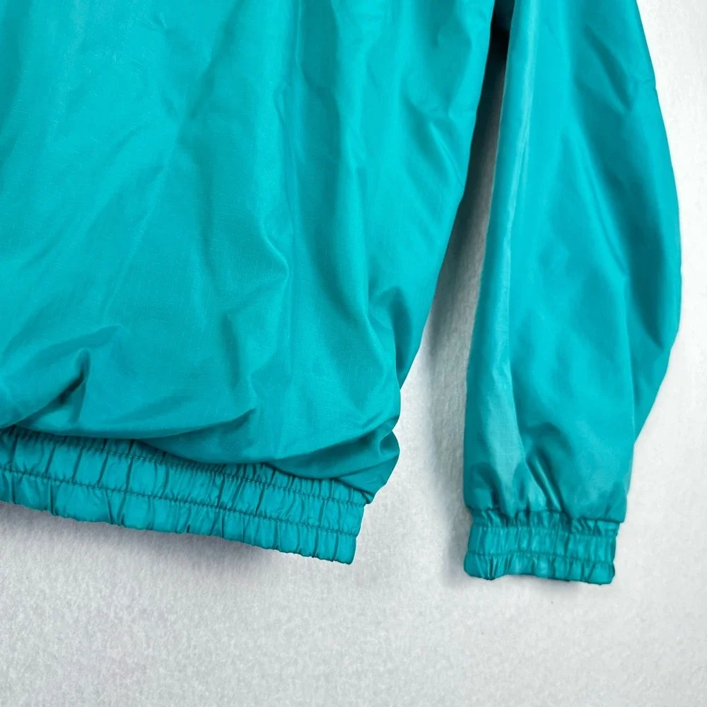 Vintage Lands End Womens M Squall Jacket Retro Teal Blue Made in U.S.A. - Picture 13 of 15